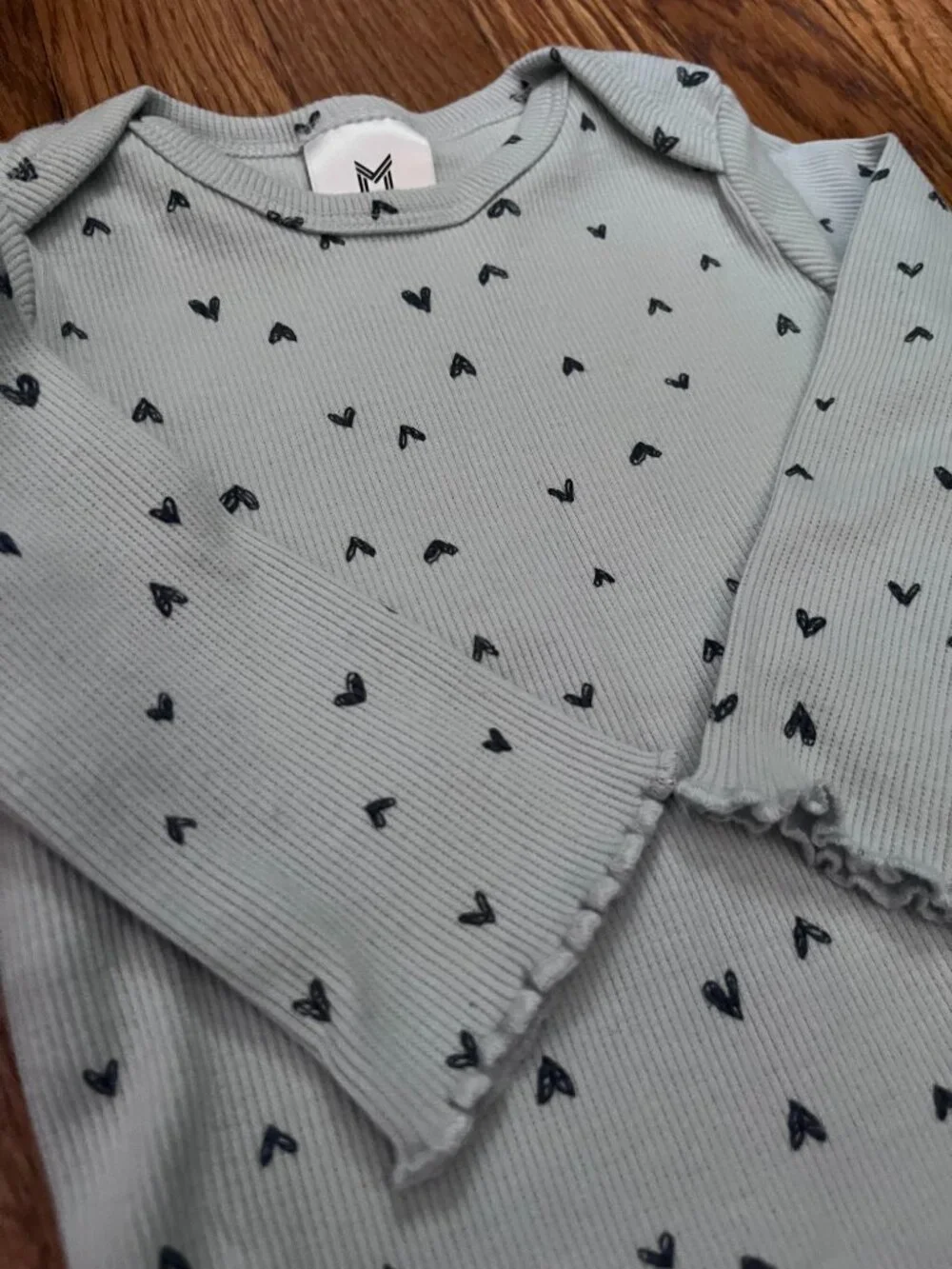 Baby Girl Long Sleeve Spring Sets, Hearts & Bunnies, 9 Months
